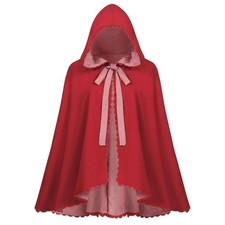 Little Red Riding Hood Cape Women,Red Riding Hood Costume for Women Short,Hal...
