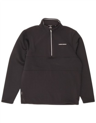 Under Armour Herren Zip Neck Sweatshirt Pullover Medium Schwarz Polyester VU09