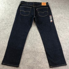 Levis Vintage 505 Mens Jeans 38x30 Blue Regular Straight Relaxed Dark Wash NEW