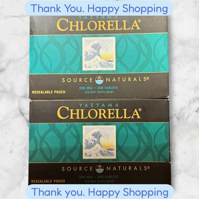 FOR 2 Source Naturals, Inc. Yaeyama Chlorella 300 Tablet BRAND NEW SHIPPING 2027