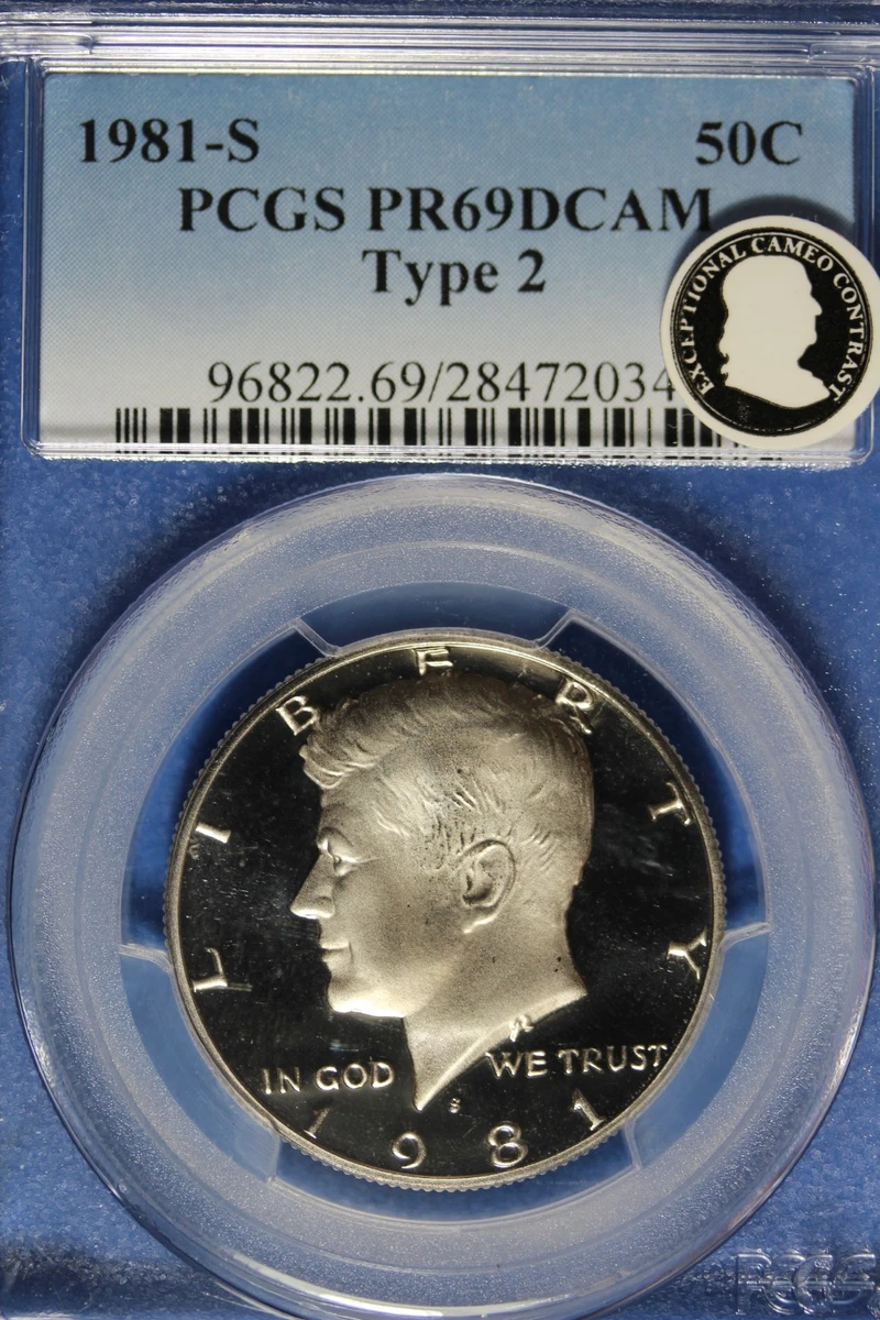 1981 PCGS Certified PR 69 Graded Kennedy US Half Dollars for sale