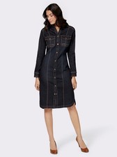 Kleid blau 36 creation L Damen Jeanskleid mit Kontrastnähten UVP: 43,99€ 4.8242