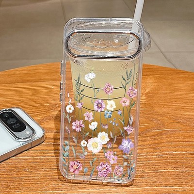 Schutzhülle Für Google Pixel 10 9 8 7 Pro XL 9A 8A 7A Silikon Blumen Klar Bumper