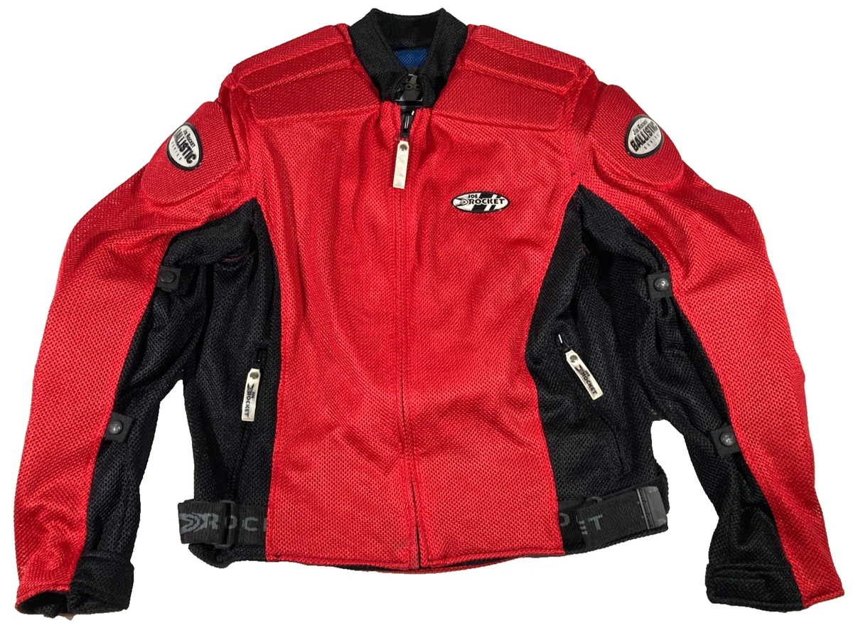 Blouson Moto Joe Rocket – Série Balistique – Taille L, Rouge/noir, Blindé