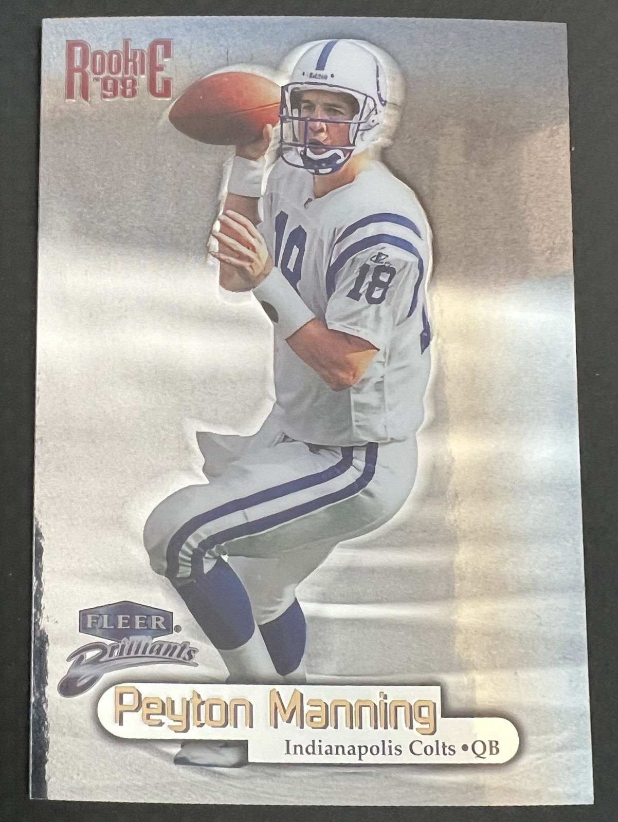 1998 Fleer Brilliants Peyton Manning RC Rookie Card #120 Indianapolis Colts L@@K