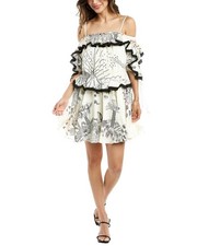 Valentino Off-The-Shoulder Silk Mini Dress Women's