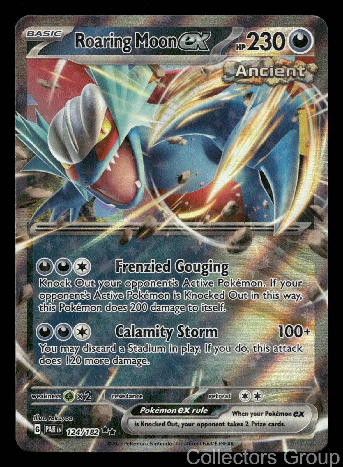 ROARING MOON EX 124/182 DOUBLE RARE PARADOX RIFT POKEMON NEAR MINT