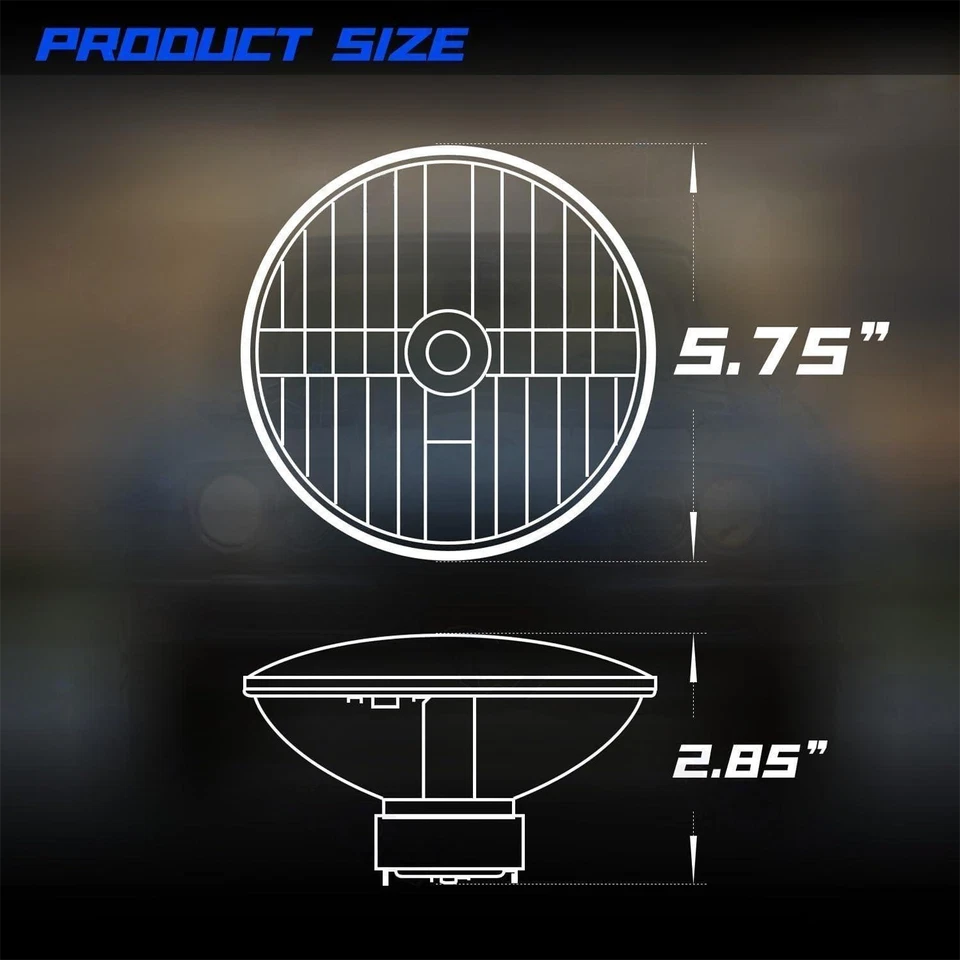 Faro LED redondo de haz alto/bajo de 5,75" 5-3/4" para Oldsmobile 442 98 F85 Cutlass Foto 4 de 4