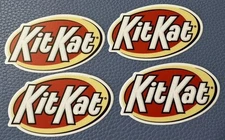 Lot 4 Kit Kat Kit-Kat Candy Bar Vinyl Sticker Fun Colorful Advertising Promo