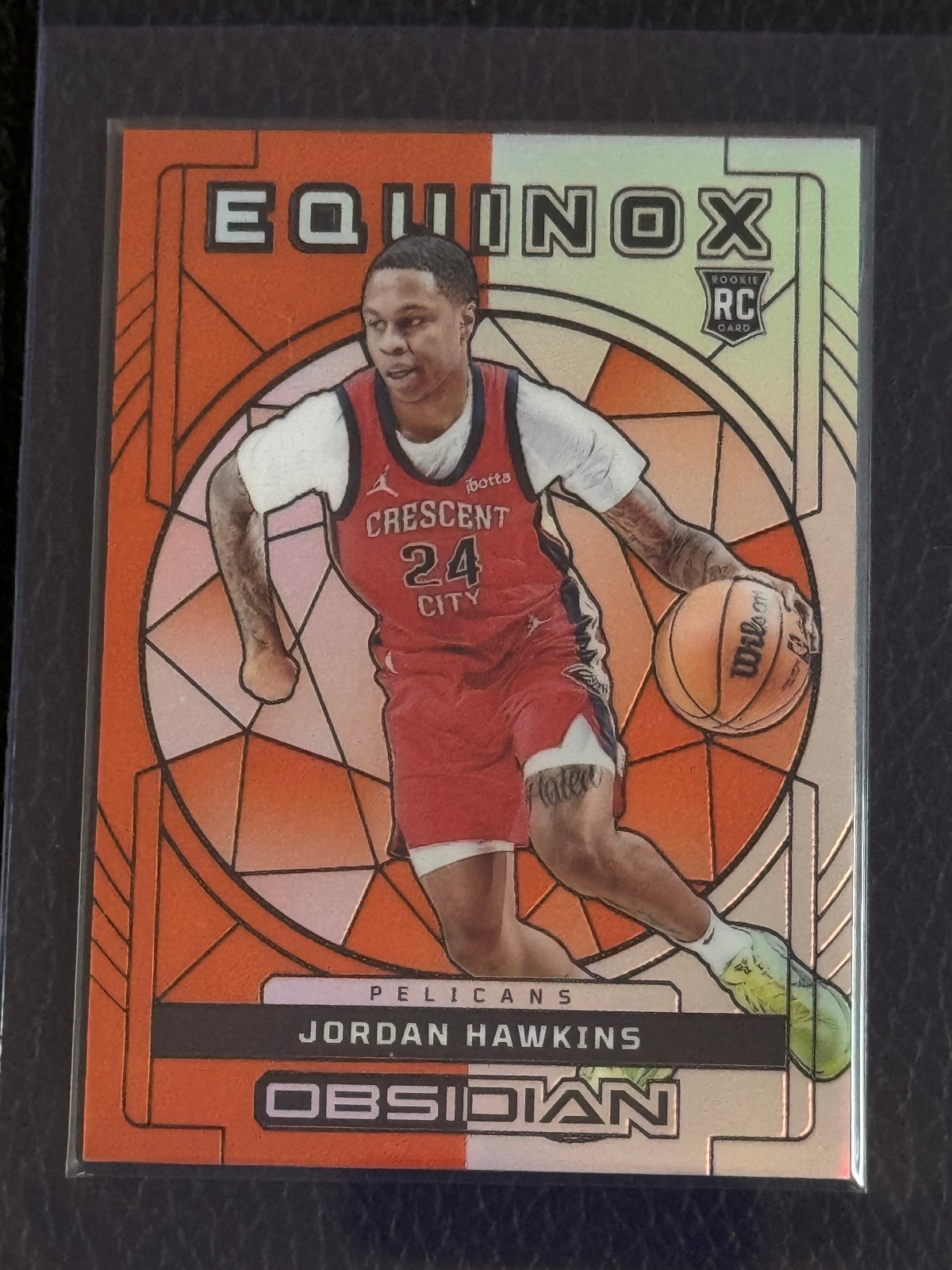 2023-24 Obsidian - Equinox Jordan Hawkins #6 Electric Etch Orange Flood /75