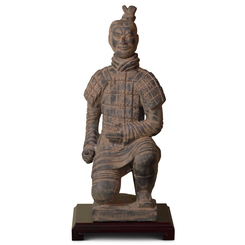 US Seller - Miniature Chinese Terracotta Soldier (18 in) Kneeling Archer Warrior