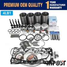 Overhaul Rebuild Kit For Isuzu 4LB1 Diesel Engine TCM Forklift Excavator W Valve