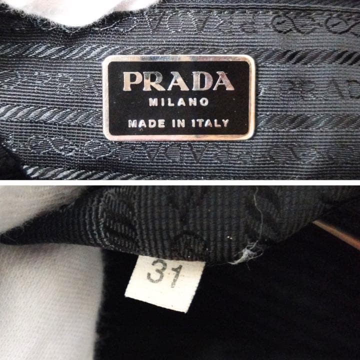 PRADA Nylon Tote Bag Black Shoulder Bag Lightweight Simple Design Authentic Used thumbnail 23