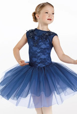 Dance Costume Large Child Blue Weissman 12983 Ballet Sequin Tutu
