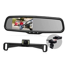Rear View Mirror Camera with 4.3  Monitor: Super Night Vision OEM Rearview