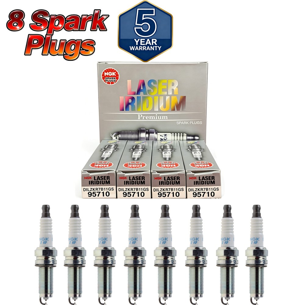 Set of 8 NGK Laser Iridium Spark Plugs DILZKR7B11GS 95710 For Honda Acura
