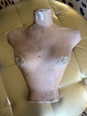 Vintage 1940s Mannequin Bust Papier Mache