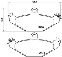 Brembo Bremsbelagsatz, Scheibenbremse Hinterachse U.A. FüR Chrysler, Lotus