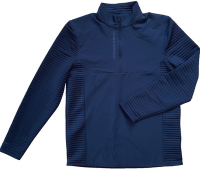 NEW w TAGS Under Armour Golf BLACK Daytona Evolution Half Zip Mens Med UA Storm