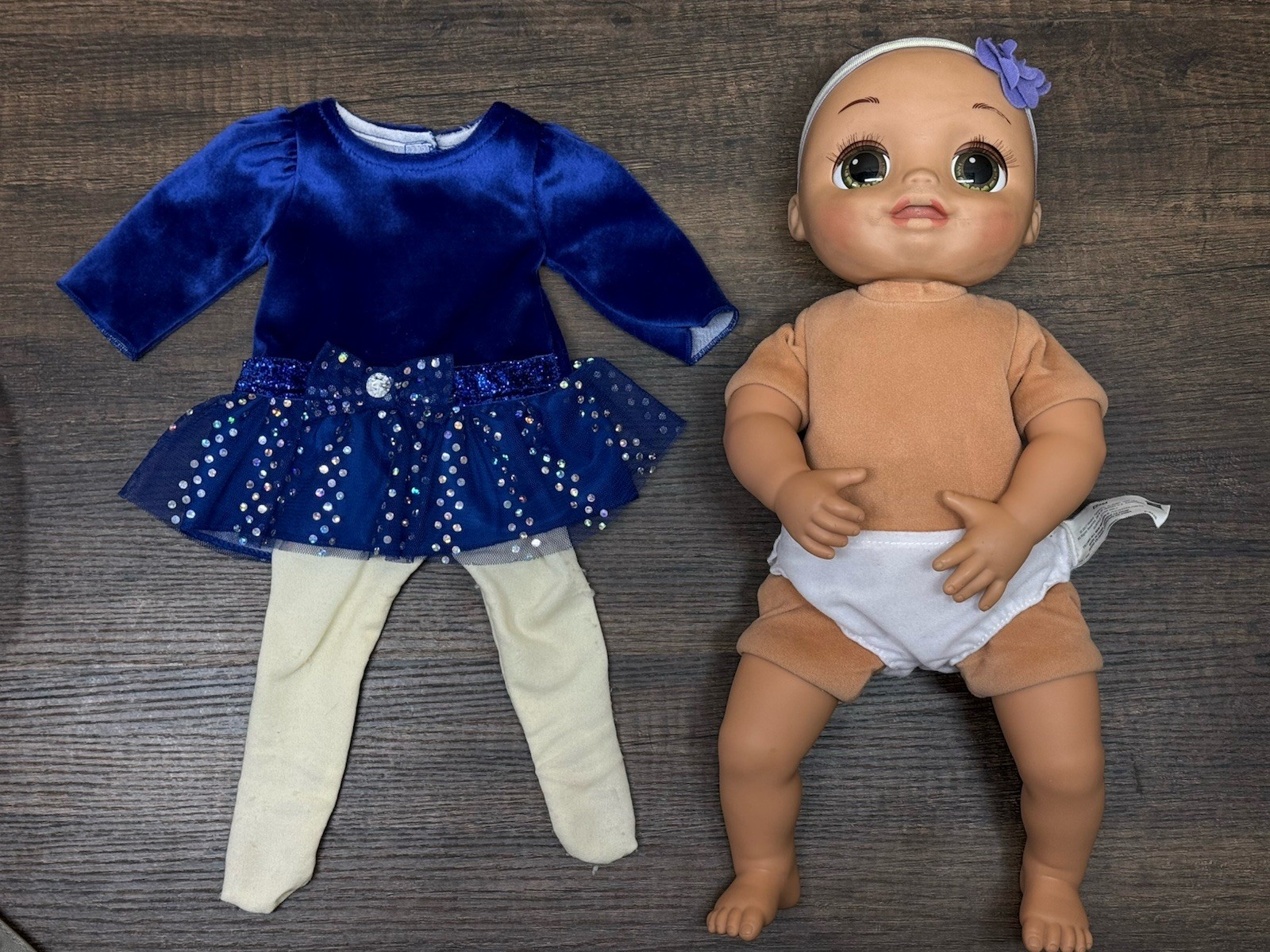 Hasbro BABY ALIVE Real as Can Be Doll Brunette Green Eyes WO