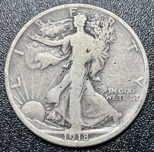 1918-S Walking Liberty Half Dollar 50c VF Very Fine