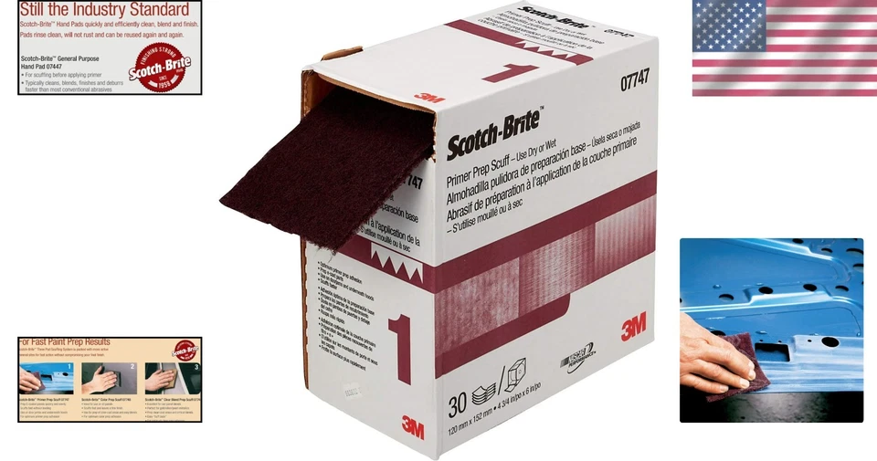 Scotch-Brite Primer Prep Rotolo di Scuff, 4-3/4 pollici x 15 piedi - Immagine 2 di 4