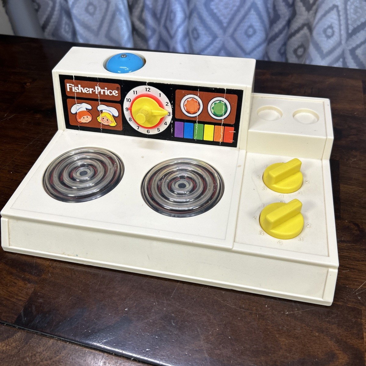 Vintage 1978 Fisher Price Magic Stove Top Burner Timer Kitchen Kids Toy