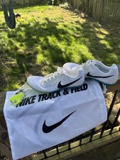 New Mens Size 9 Nike Zoom Rival Distance Track Spikes FZ9664-102 White Spruce