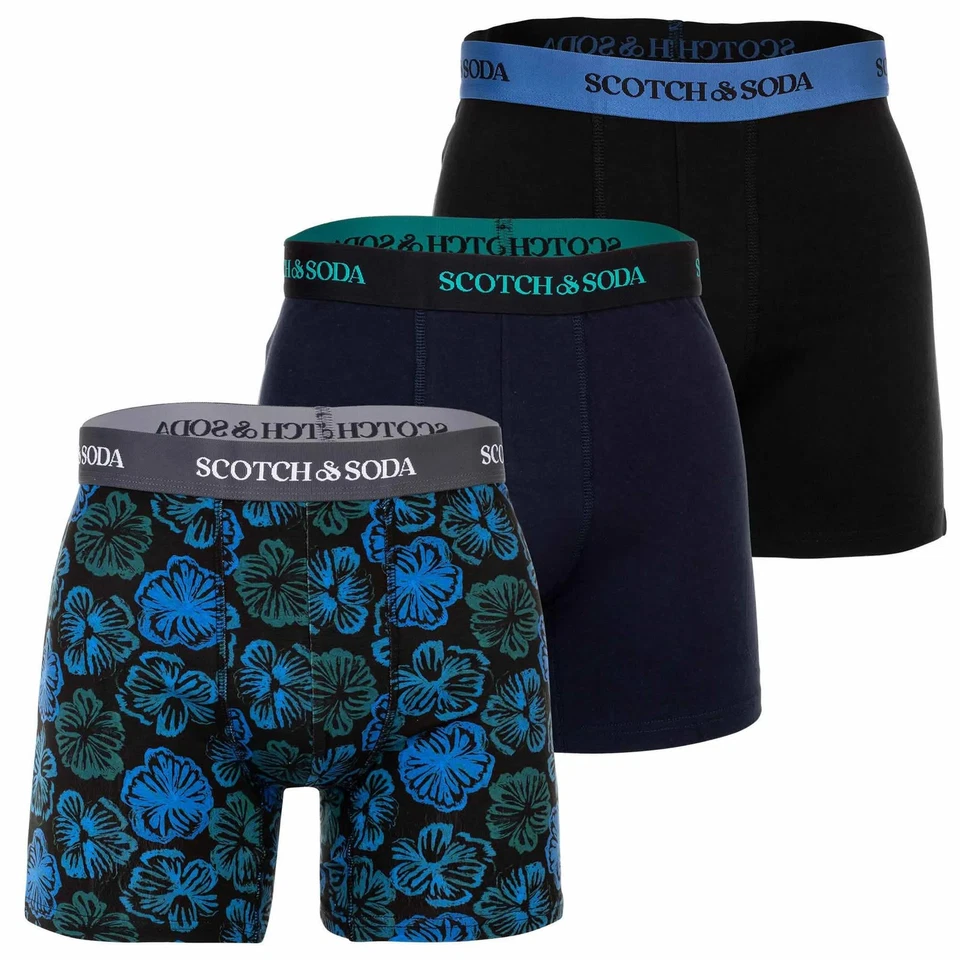 Calzoncillos boxer Scotch & Soda para hombre, paquete de 3 - boxer elástico de algodón, estampado Foto 3 de 3