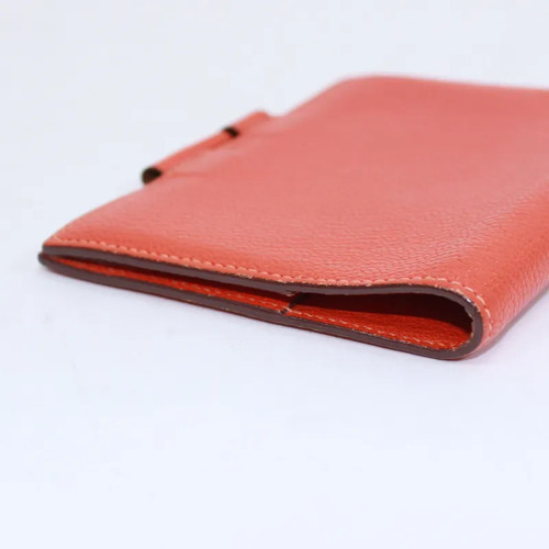 Hermes Agenda GM Notebook Cover Chevre Orange Wallet Silver - Picture 4 of 8