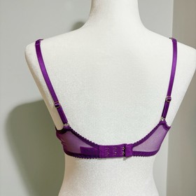 L'Agent Agent Provocateur Adlina Non Pad Demi Bra Amethyst Pink Size 34B Lace
