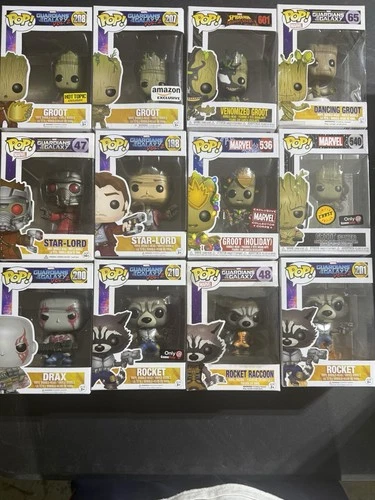 Funko Pop! Vinyl Guardians of the Galaxy Exclusive Lot: Groot, Star-Lord, Rocket