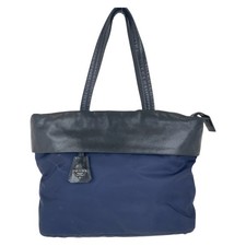 Prada Nylon Tessuto Bicolor Tote Bag Women Black One Size