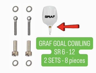 GRAF SR Goal Cowling Hardware [ 1 Pair 8-Pcs ] Ice Hockey Goalie Skates 6 - 12
