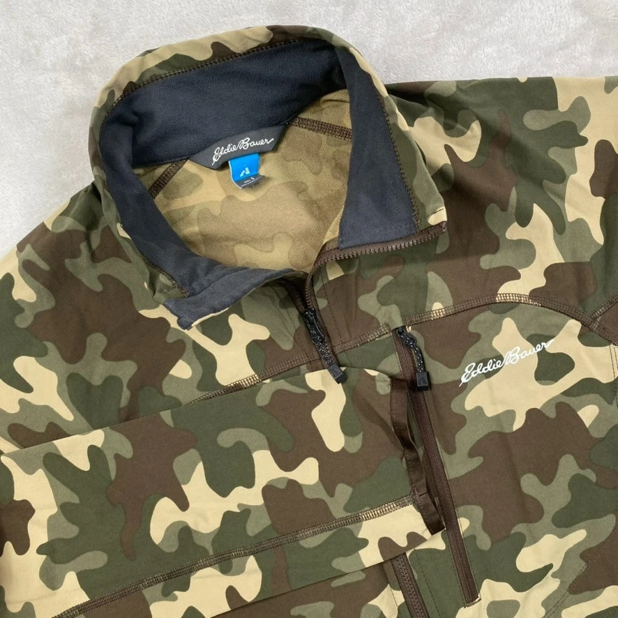 Eddie Bauer First Ascent Jacket Men's Small Sandstone Soft Shell Camo Full Zip