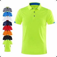 Men's Quick Dry Polo Shirt UPF 50 Moisture Wicking Performance Sport Golf Polo