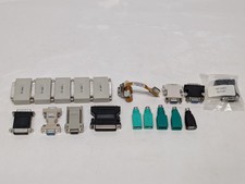 Lot of 14 VGA DVI DB25 PS/2 serial adapter connectors mixed brand/size as shown