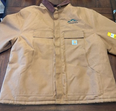 Carhartt Brown Loose Fit Bomber Jacket Full Zip Collared Warmest Size 3XL NWOT