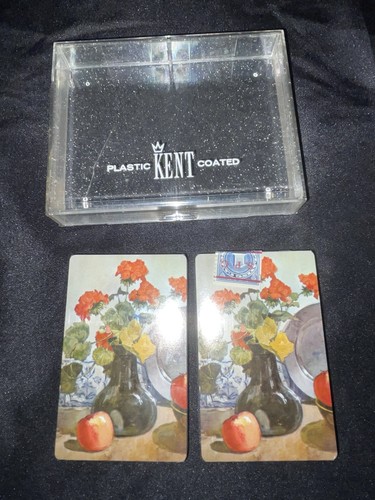 Neu Kent Blumen Kunststoff beschichtet Spielkarten Doppeldeck Glitzer Hülle Vintage - Bild 8 von 14