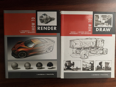 How to Render & How to Draw 2-Book Lot Robertson/Bertling PB Design Studio