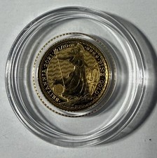 2021 1/10 oz Gold Britannia &pound;10 Coin .9999 Fine BU Great Britain In Capsule