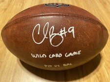 Chris Boswell Autographed Pittsburgh Steelers Wild Card Game Use Duke K Football