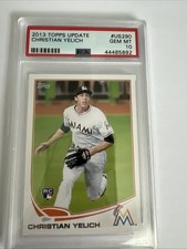 Christian Yelich 2013 Topps Update Rookie Card #US290 PSA 10 Gem Mint. rookie card picture