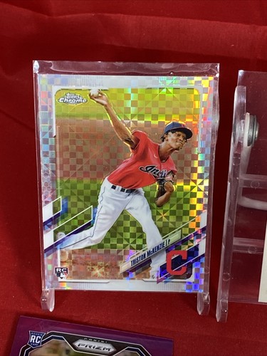 TRISTON MCKENZIE SP RC Lot (10) CHROME Topps MLB SILVER Foil MLB Card GUARDIANS - Picture 2 of 12