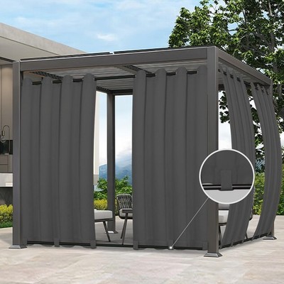 Easy-Going Waterproof Windproof Outdoor Curtains for Patio Pergola Gazebo 54x96''
