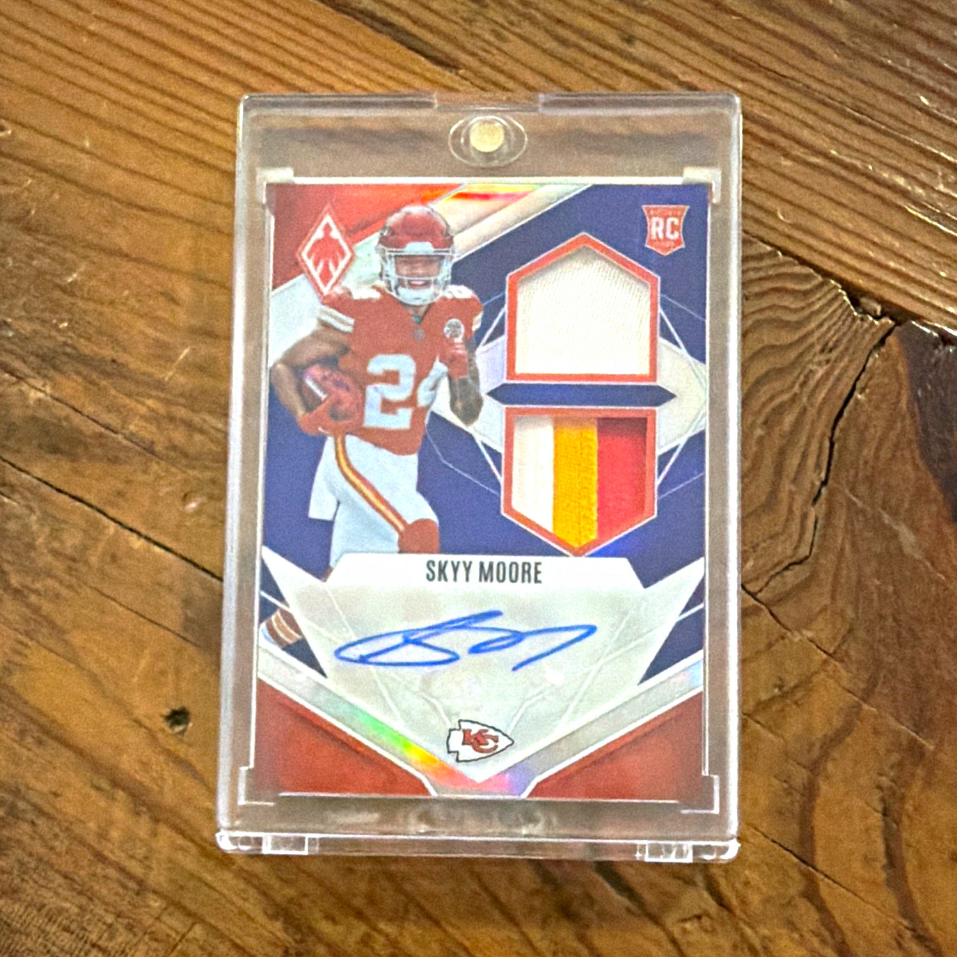 Panini Phoenix 2022 Skyy Moore RAD-SM RC Auto Jersey Patch /50 Chiefs