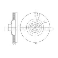 Metelli 2X Bremsscheibe Vorne Ø330 Mm Lackiert FüR CitroëN C6 Td_ 2.7 Hdi 2.2