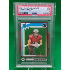 Jalen McMillan RC PSA 9 2024 Clearly Donruss #79 Tampa Bay Buccaneers