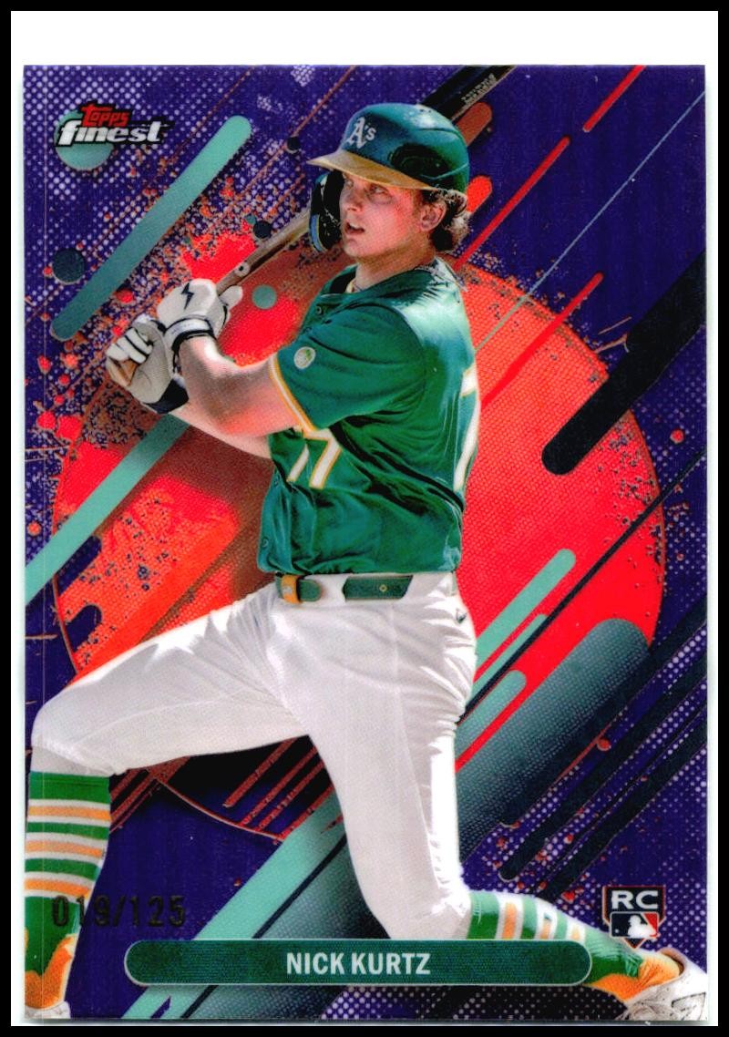 2025 Finest Purple #252 Nick Kurtz Rookie /125 Athletics