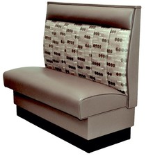 Atlanta Booth  Chair B6-S4850 30" Single Booth, Upholstered Channel Back, Bl...